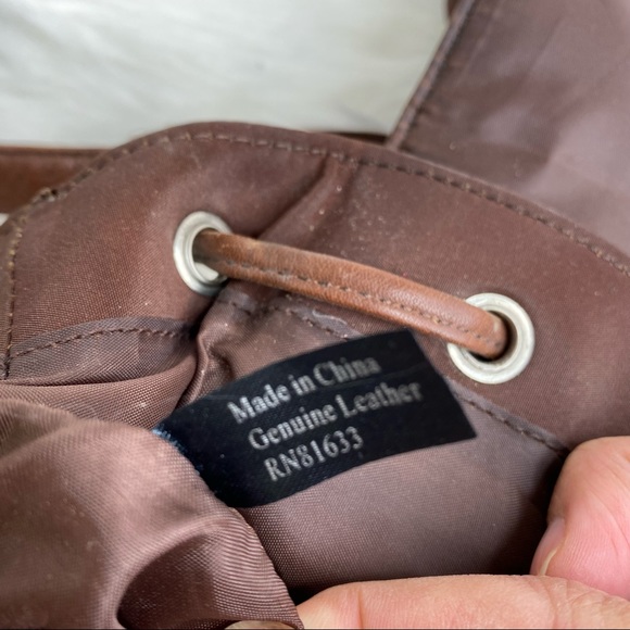 Reaction by Kenneth Cole Leather Backpack - Picture 8 of 9